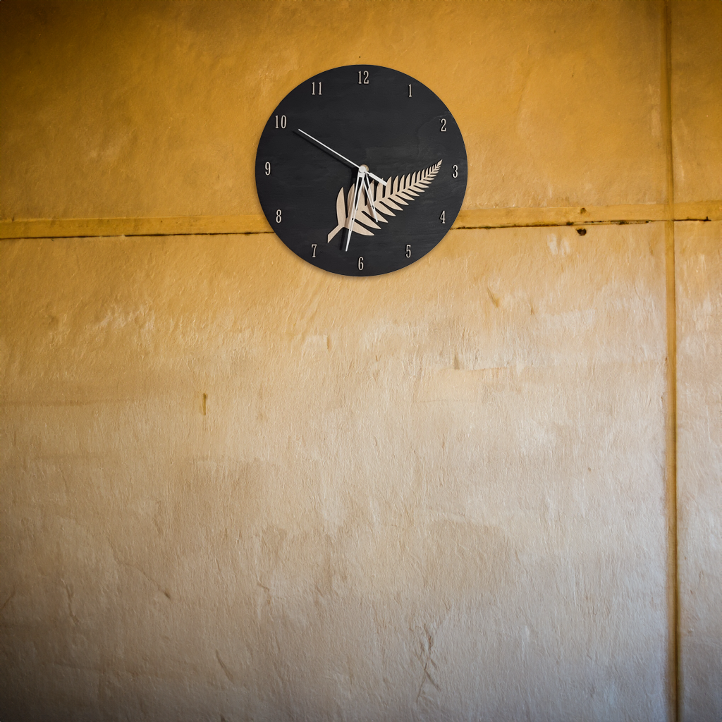 Fern Clock, All Blacks Clock, Rugby Clock