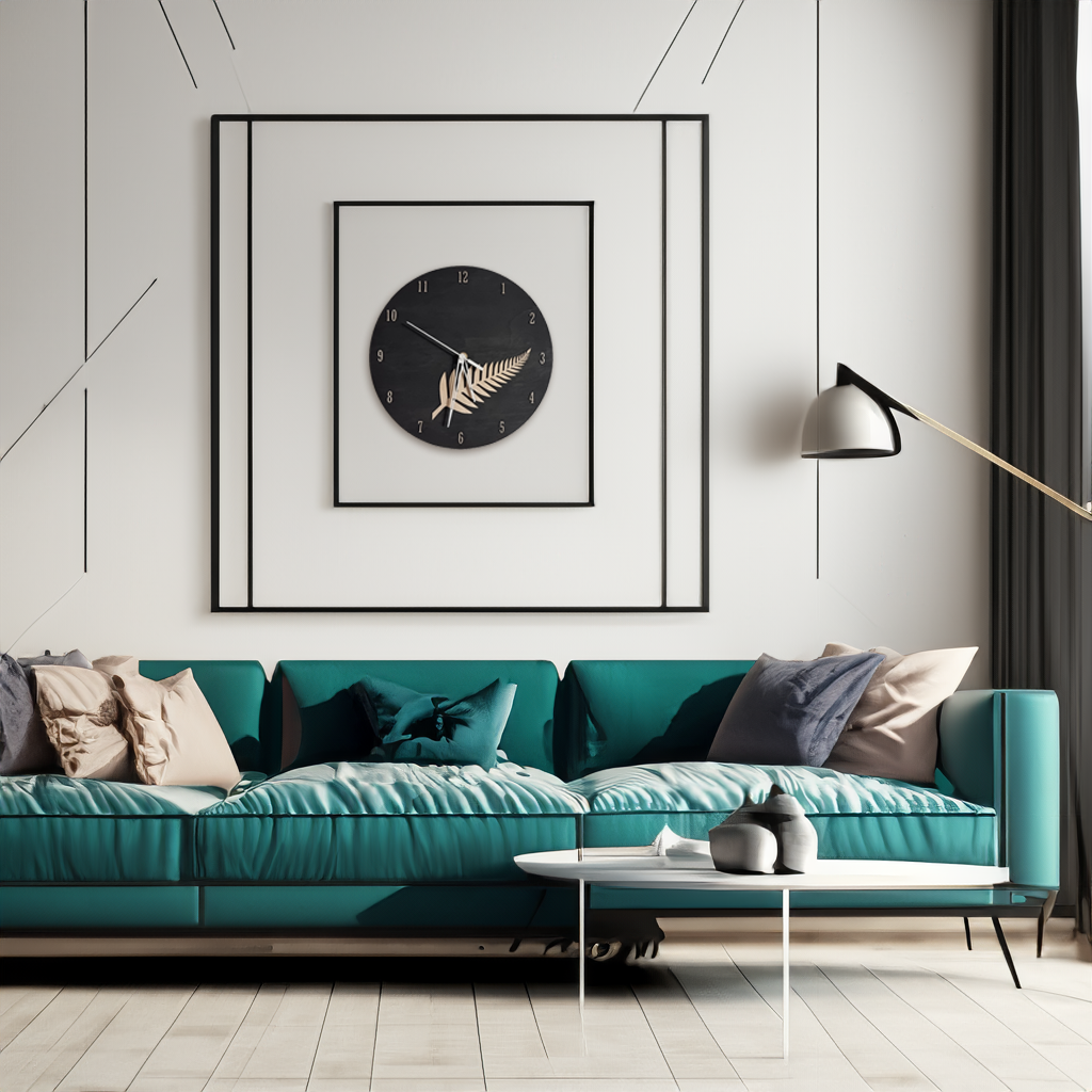 Fern Clock, All Blacks Clock, Rugby Clock